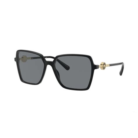 Versace: Black Square Sunglasses 